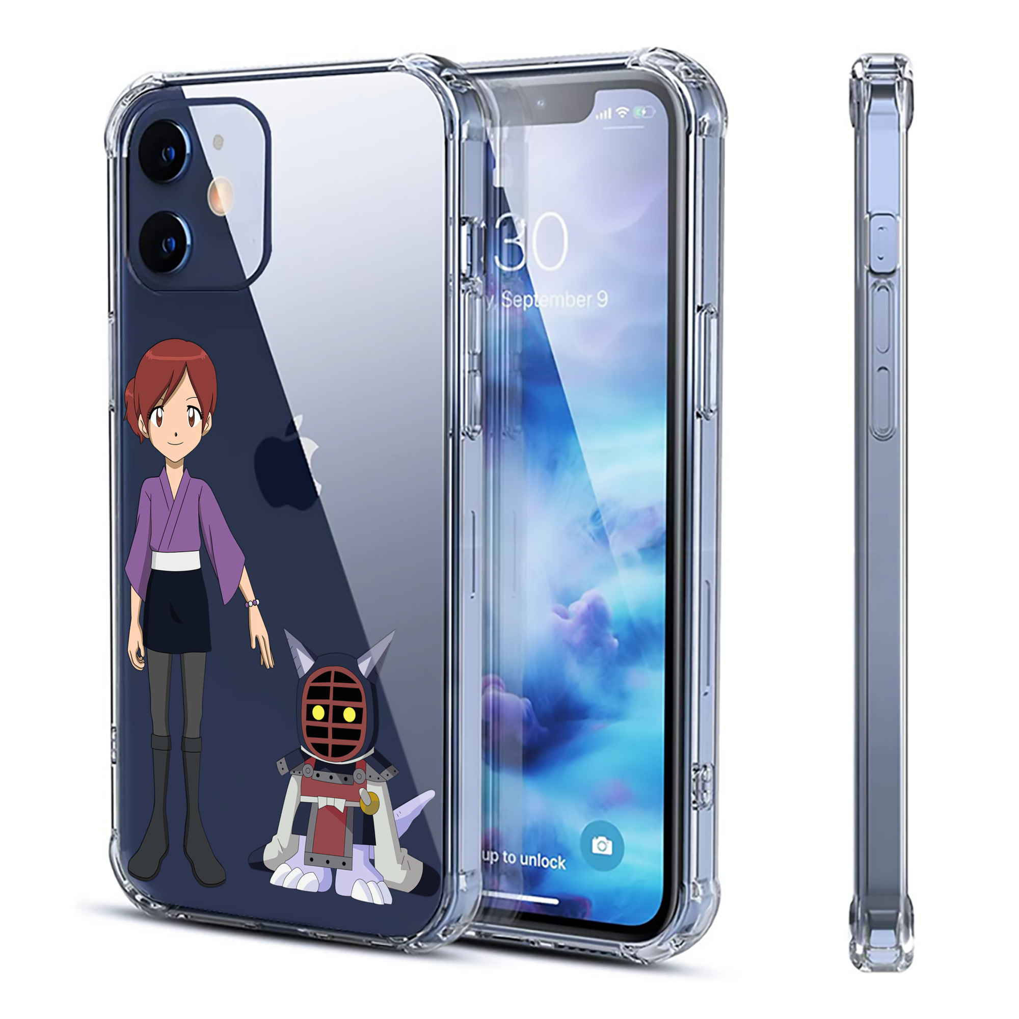 （画像用） Digimon デジタルモンスター/デジモン 【iPhone 12シリーズ対応】透明スマホケース（クリアソフトケース）